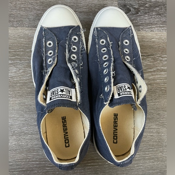 Converse All Star Slip-On Shoes in Navy - Picture 4 of 14